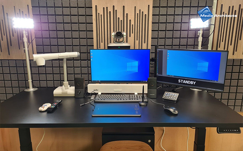 Set up of a professional video production
